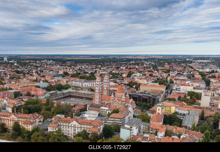aerial photo of  beautiful Szeged with Tisza-stock-foto