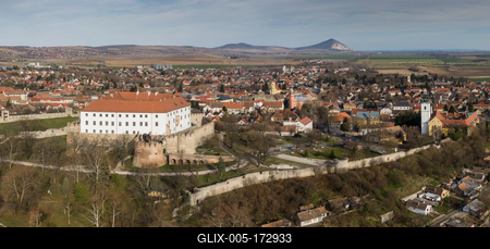 Beautiful castle in Siklos hungary-stock-foto