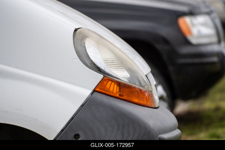 many parking cars in an outdoor garage-stock-foto