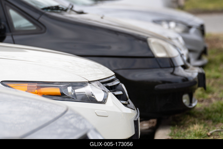 many parking cars in an outdoor garage-stock-foto
