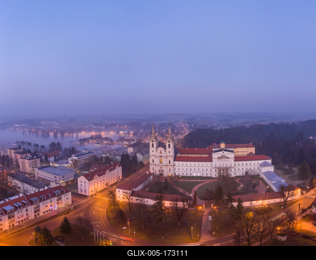 Zirc Abbey is a Cistercian abbey, situated in Zirc Hungary-stock-foto