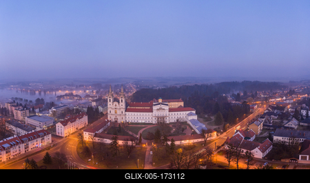 Zirc Abbey is a Cistercian abbey, situated in Zirc Hungary-stock-foto