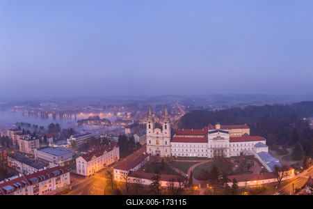 Zirc Abbey is a Cistercian abbey, situated in Zirc Hungary-stock-foto
