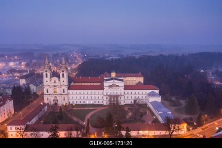 Zirc Abbey is a Cistercian abbey, situated in Zirc Hungary-stock-foto