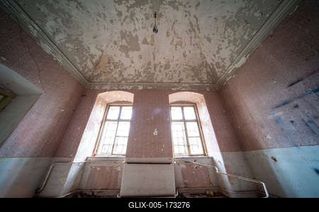 interior of an old abandoned castle-stock-foto