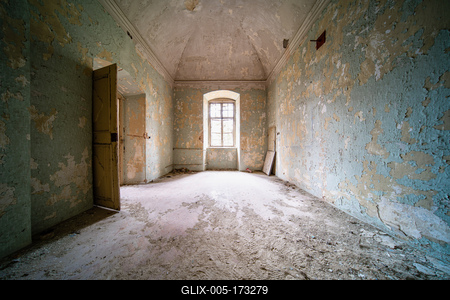 interior of an old abandoned castle-stock-foto
