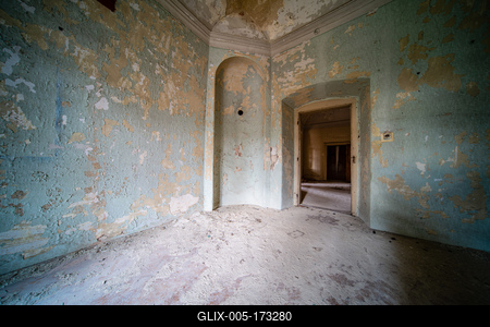 interior of an old abandoned castle-stock-foto