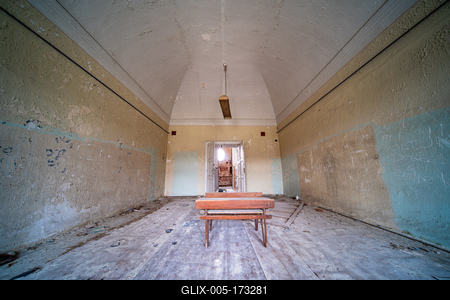 interior of an old abandoned castle-stock-foto