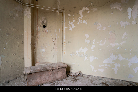 interior of an old abandoned castle-stock-foto
