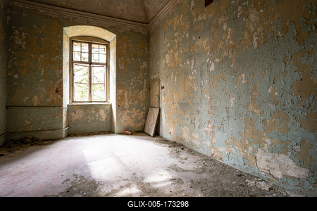 interior of an old abandoned castle-stock-foto