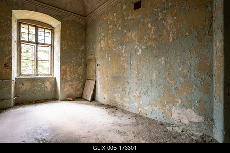 interior of an old abandoned castle-stock-foto