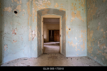 interior of an old abandoned castle-stock-foto