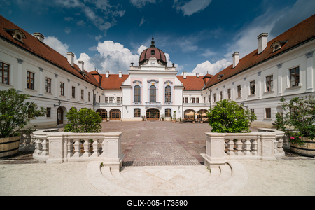 Grassalkovich Royal castle in Godollo, Hungary-stock-foto
