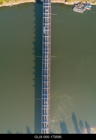 Baja Bridge in Hungary across river Danube-stock-foto
