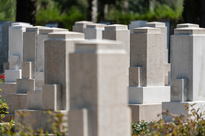 Many tombs in rows, Russian graves on military  cemetery-stock-foto