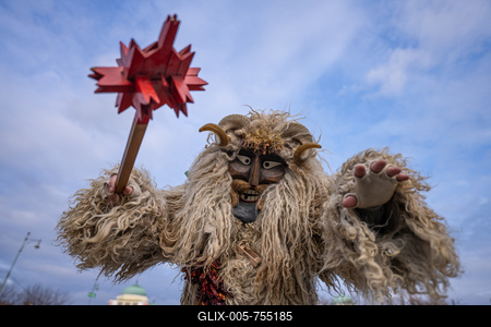 MOHACS, HUNGARY - FEBRUARY 15: Busojaras carnival. February 15, 2026 in Mohacs, Hungary.-stock-foto
