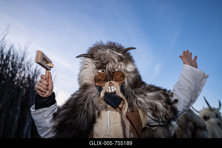 MOHACS, HUNGARY - FEBRUARY 17: Busojaras carnival. February 17, 2026 in Mohacs, Hungary.-stock-foto