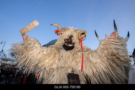 MOHACS, HUNGARY - FEBRUARY 17: Busojaras carnival. February 17, 2026 in Mohacs, Hungary.-stock-foto