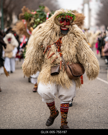 MOHACS, HUNGARY - FEBRUARY 15: Busojaras carnival. February 15, 2026 in Mohacs, Hungary.-stock-foto