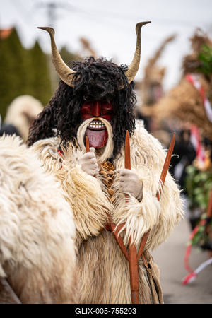 MOHACS, HUNGARY - FEBRUARY 15: Busojaras carnival. February 15, 2026 in Mohacs, Hungary.-stock-foto