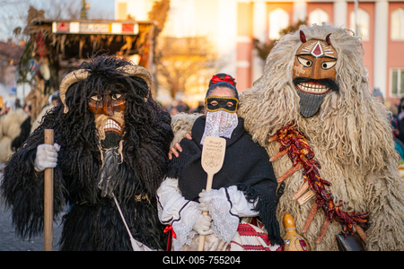MOHACS, HUNGARY - FEBRUARY 17: Busojaras carnival. February 17, 2026 in Mohacs, Hungary.-stock-foto