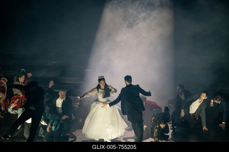 BUDAPEST, HUNGARY - JAN 12: Dancers from Bartók Műhely tánccsoport are featured in  Nemzeti Szinhaz. Jan 12, 2026 in Budapest Hungary-stock-foto