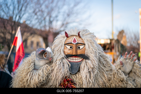MOHACS, HUNGARY - FEBRUARY 17: Busojaras carnival. February 17, 2026 in Mohacs, Hungary.-stock-foto
