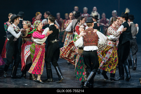 BUDAPEST, HUNGARY - JAN 12: Dancers from Bartók Műhely tánccsoport are featured in  Nemzeti Szinhaz. Jan 12, 2026 in Budapest Hungary-stock-foto