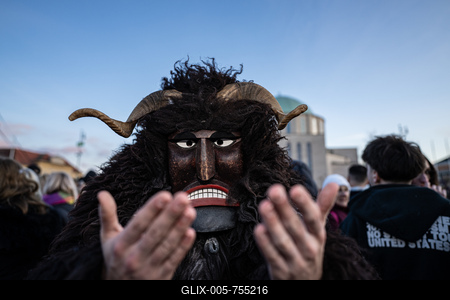 MOHACS, HUNGARY - FEBRUARY 17: Busojaras carnival. February 17, 2026 in Mohacs, Hungary.-stock-foto