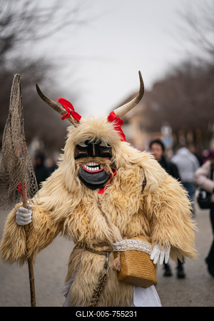 MOHACS, HUNGARY - FEBRUARY 15: Busojaras carnival. February 15, 2026 in Mohacs, Hungary.-stock-foto