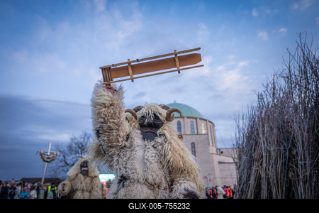 MOHACS, HUNGARY - FEBRUARY 15: Busojaras carnival. February 15, 2026 in Mohacs, Hungary.-stock-foto