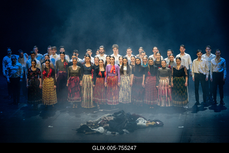 BUDAPEST, HUNGARY - JAN 12: Dancers from Bartók Műhely tánccsoport are featured in  Nemzeti Szinhaz. Jan 12, 2026 in Budapest Hungary-stock-foto