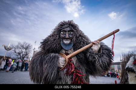 MOHACS, HUNGARY - FEBRUARY 15: Busojaras carnival. February 15, 2026 in Mohacs, Hungary.-stock-foto