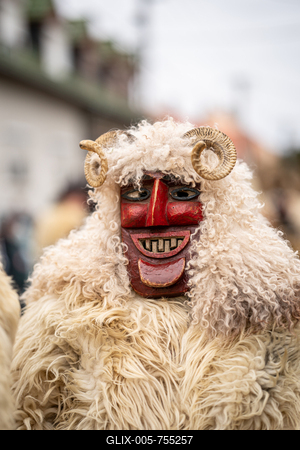 MOHACS, HUNGARY - FEBRUARY 15: Busojaras carnival. February 15, 2026 in Mohacs, Hungary.-stock-foto