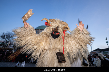 MOHACS, HUNGARY - FEBRUARY 17: Busojaras carnival. February 17, 2026 in Mohacs, Hungary.-stock-foto