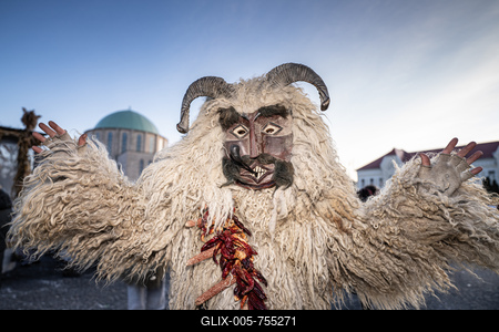 MOHACS, HUNGARY - FEBRUARY 17: Busojaras carnival. February 17, 2026 in Mohacs, Hungary.-stock-foto