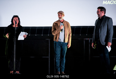 Jean-Marc BarrJacques Mayol a Nagy kékségbenJacques Mayol in The Big BlueJean-Marc Barr Le Grand BleuFilm Maraton Budapest Bazilika 2018 09 08-stock-foto