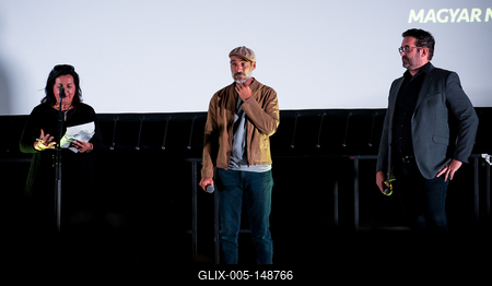 Jean-Marc BarrJacques Mayol a Nagy kékségbenJacques Mayol in The Big BlueJean-Marc Barr Le Grand BleuFilm Maraton Budapest Bazilika 2018 09 08-stock-foto