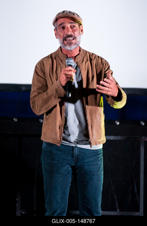 Jean-Marc BarrJacques Mayol a Nagy kékségbenJacques Mayol in The Big BlueJean-Marc Barr Le Grand BleuFilm Maraton Budapest Bazilika 2018 09 08-stock-foto