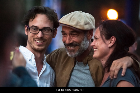 Jean-Marc BarrJacques Mayol a Nagy kékségbenJacques Mayol in The Big BlueJean-Marc Barr Le Grand BleuFilm Maraton Budapest Bazilika 2018 09 08-stock-foto