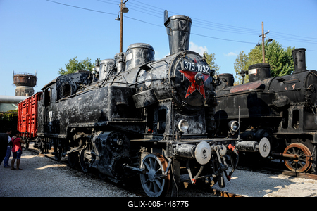 150 éves a MÁV,  Nemzetközi Jármûparádé a Vasúttörténeti Parkban,   2018. szeptember 8-án és 9-én többtonnás vasparipák mutatkoztak be és versenyeztek egymással a Vasúttörténeti Parkban-stock-foto