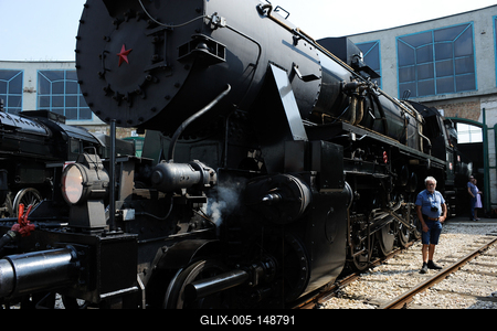 150 éves a MÁV,  Nemzetközi Jármûparádé a Vasúttörténeti Parkban,   2018. szeptember 8-án és 9-én többtonnás vasparipák mutatkoztak be és versenyeztek egymással a Vasúttörténeti Parkban-stock-foto