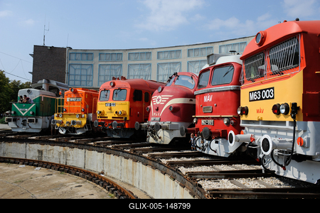 150 éves a MÁV,  Nemzetközi Jármûparádé a Vasúttörténeti Parkban,   2018. szeptember 8-án és 9-én többtonnás vasparipák mutatkoztak be és versenyeztek egymással a Vasúttörténeti Parkban-stock-foto