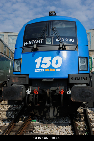 150 éves a MÁV,  Nemzetközi Jármûparádé a Vasúttörténeti Parkban,   2018. szeptember 8-án és 9-én többtonnás vasparipák mutatkoztak be és versenyeztek egymással a Vasúttörténeti Parkban-stock-foto