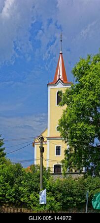 Kazár, Római katolikus templom-stock-foto
