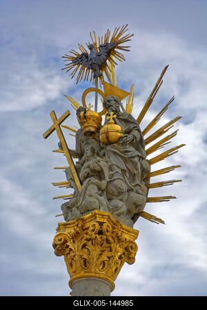 Pestis oszlop Kismarton, Eisenstadt-stock-foto