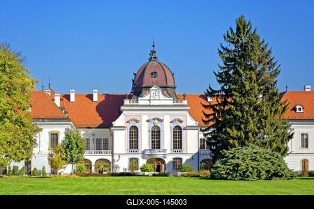 Királyi kastély Gödöllőn-stock-foto