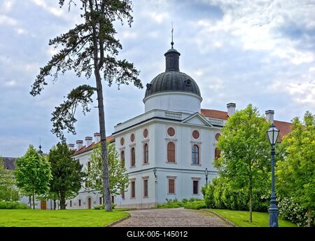 Gödöllő királyi kastély lovarda-stock-foto