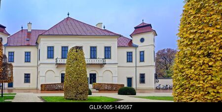 Hajós, barokk érseki kastély-stock-foto