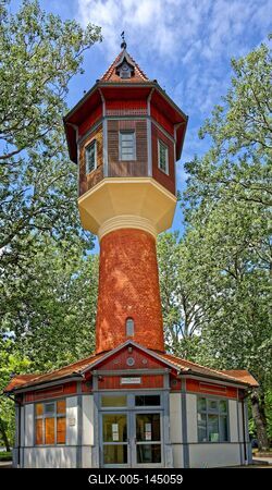 Nyíregyháza, Víztorony Sóstó ipari műemléke-stock-foto